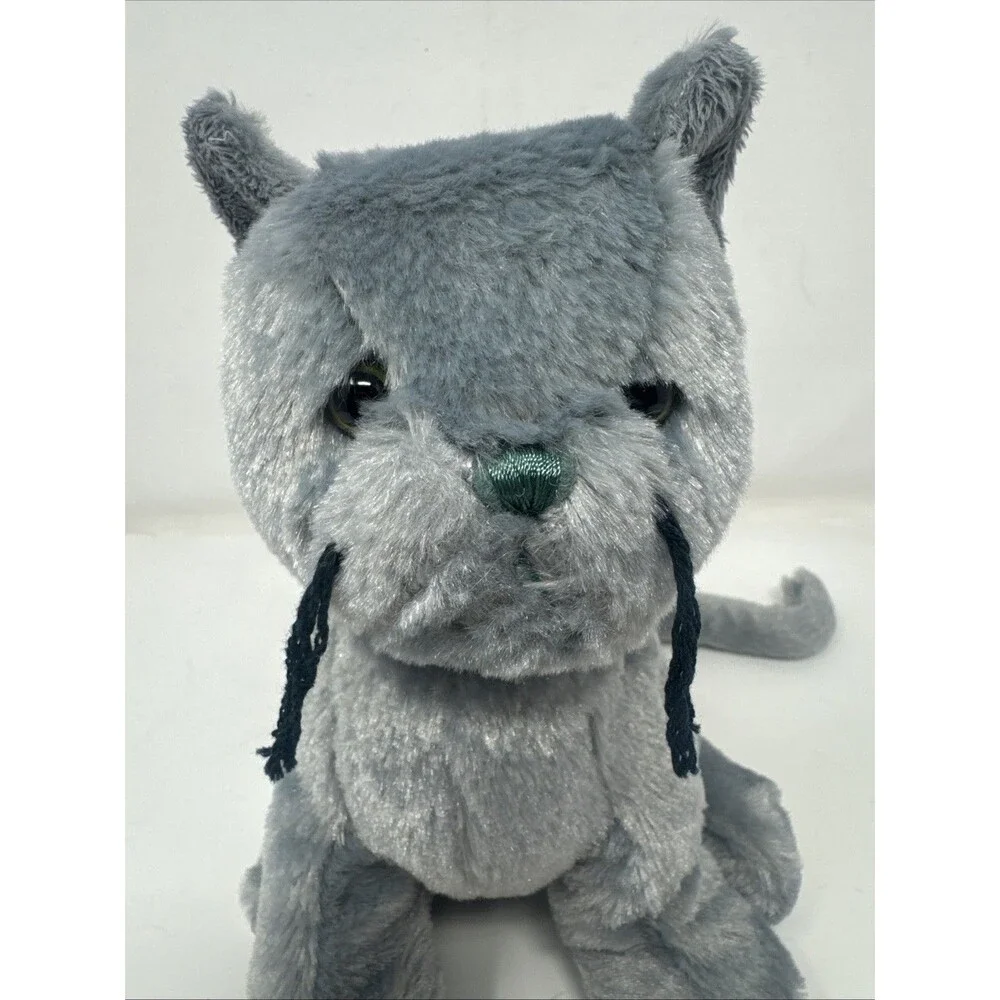 Ganz Webkinz Charcoal Cat HM152 Gray Kitty Plush Stuffed Animal No Code
